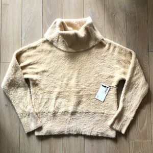 NWT Bailey 44 Fuzzy Turtleneck Sweater in Cream Women’s Size L